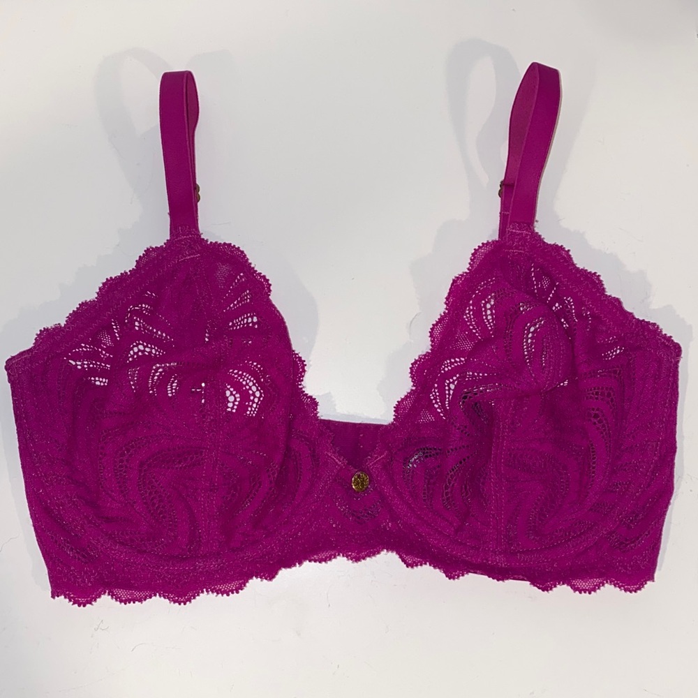 Natori Unlined Underwire Lace Women's Bra in Fuscia